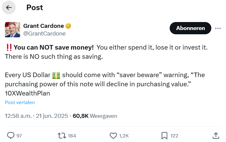Grant Cardone Bitcoin investering